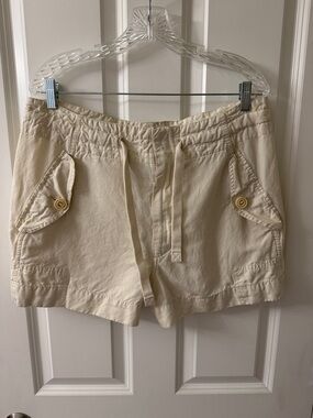 Vince Cream Drawstring Cargo Shorts
